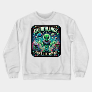 Earthlings Collection: Cosmic Carnival Universe Juggler Crewneck Sweatshirt